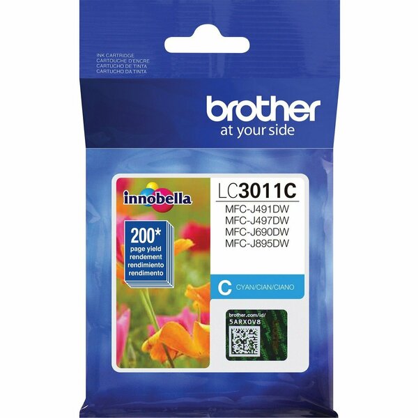 Brother International Standard Yield Cyan Ink LC3011C